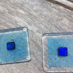 Coaster - Blue with dichroic glass centre