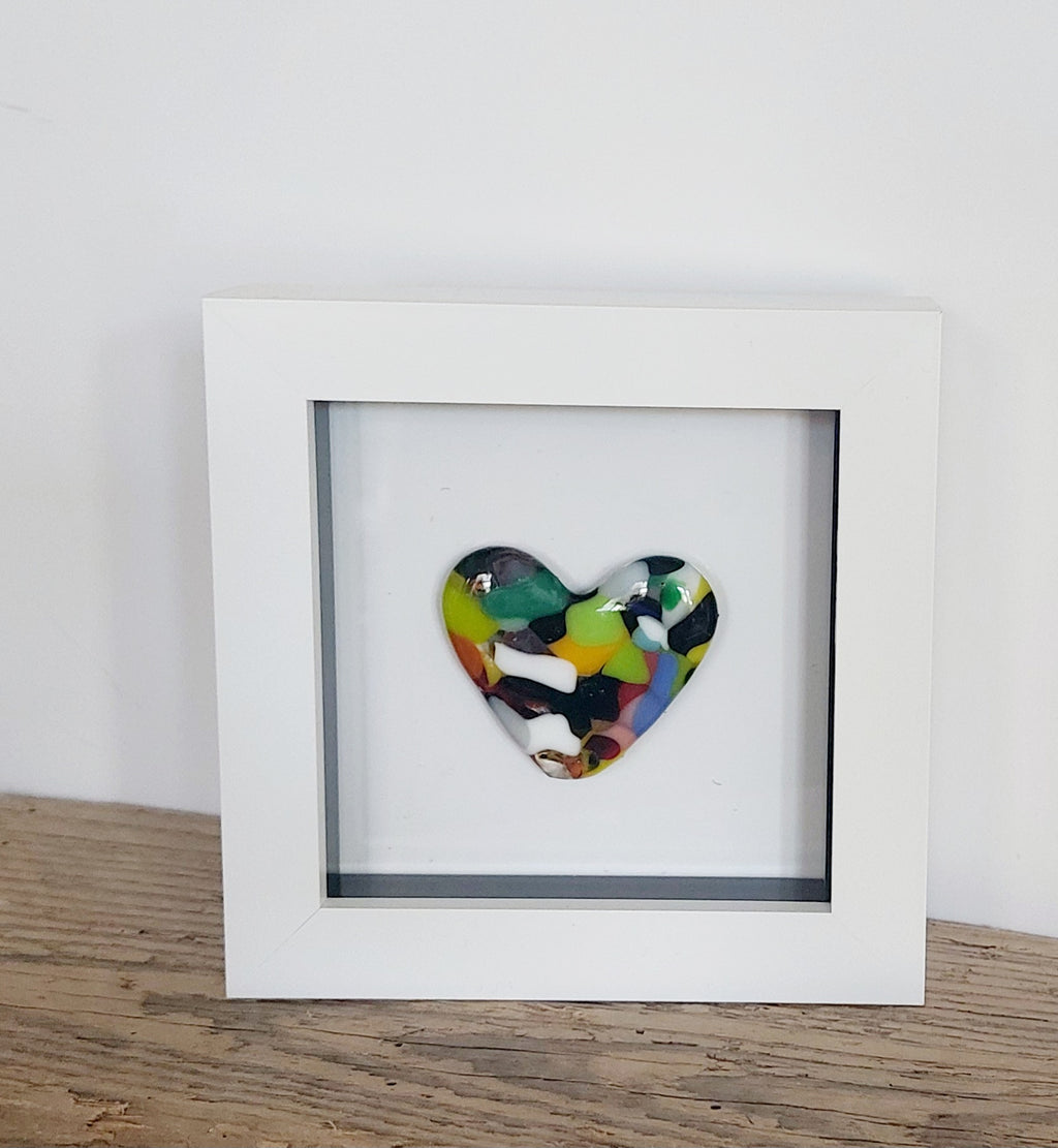 Mini Framed Heart - MULTI COLOURED
