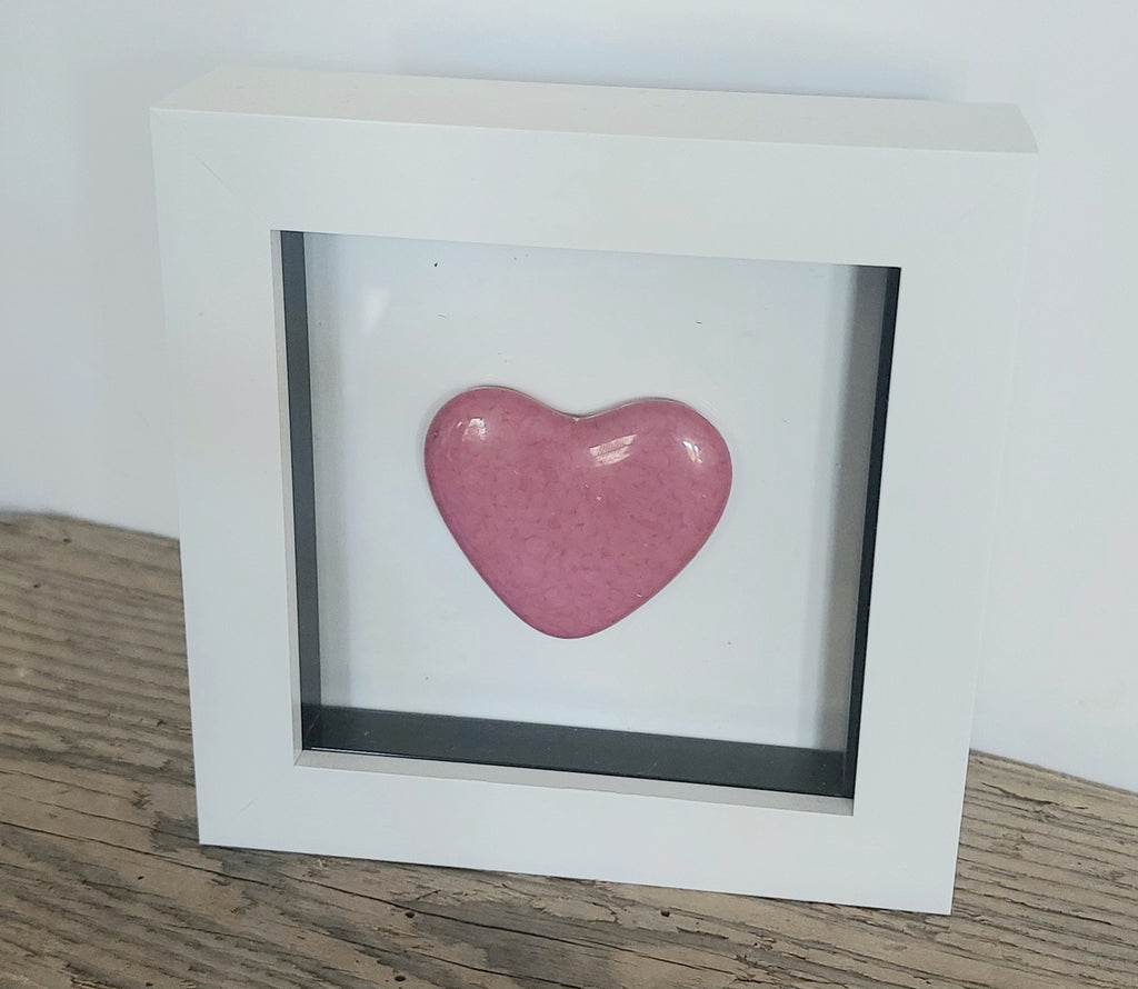 Mini Framed Heart - Piink
