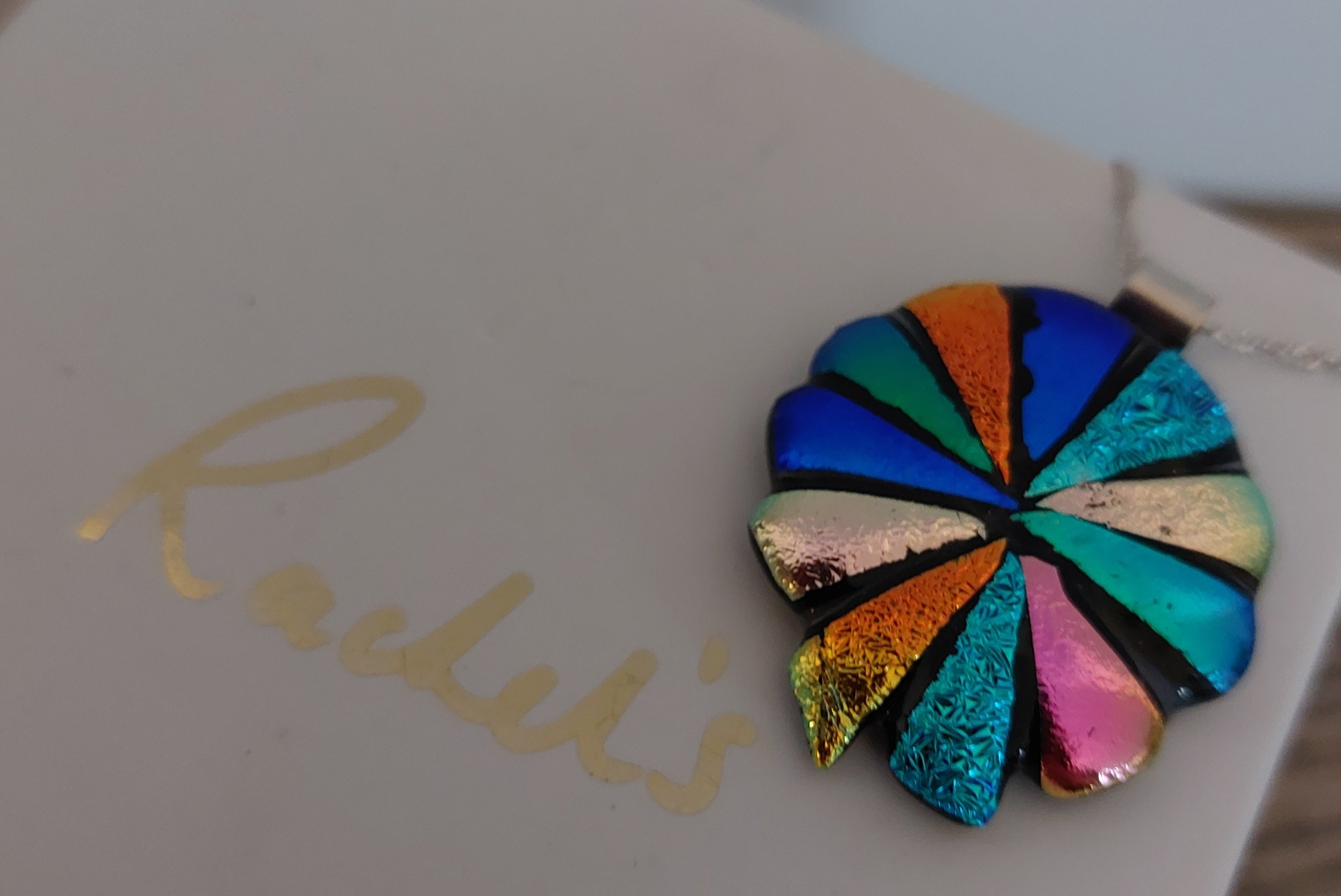 Necklace - Dichroic 'Flower' - N 107