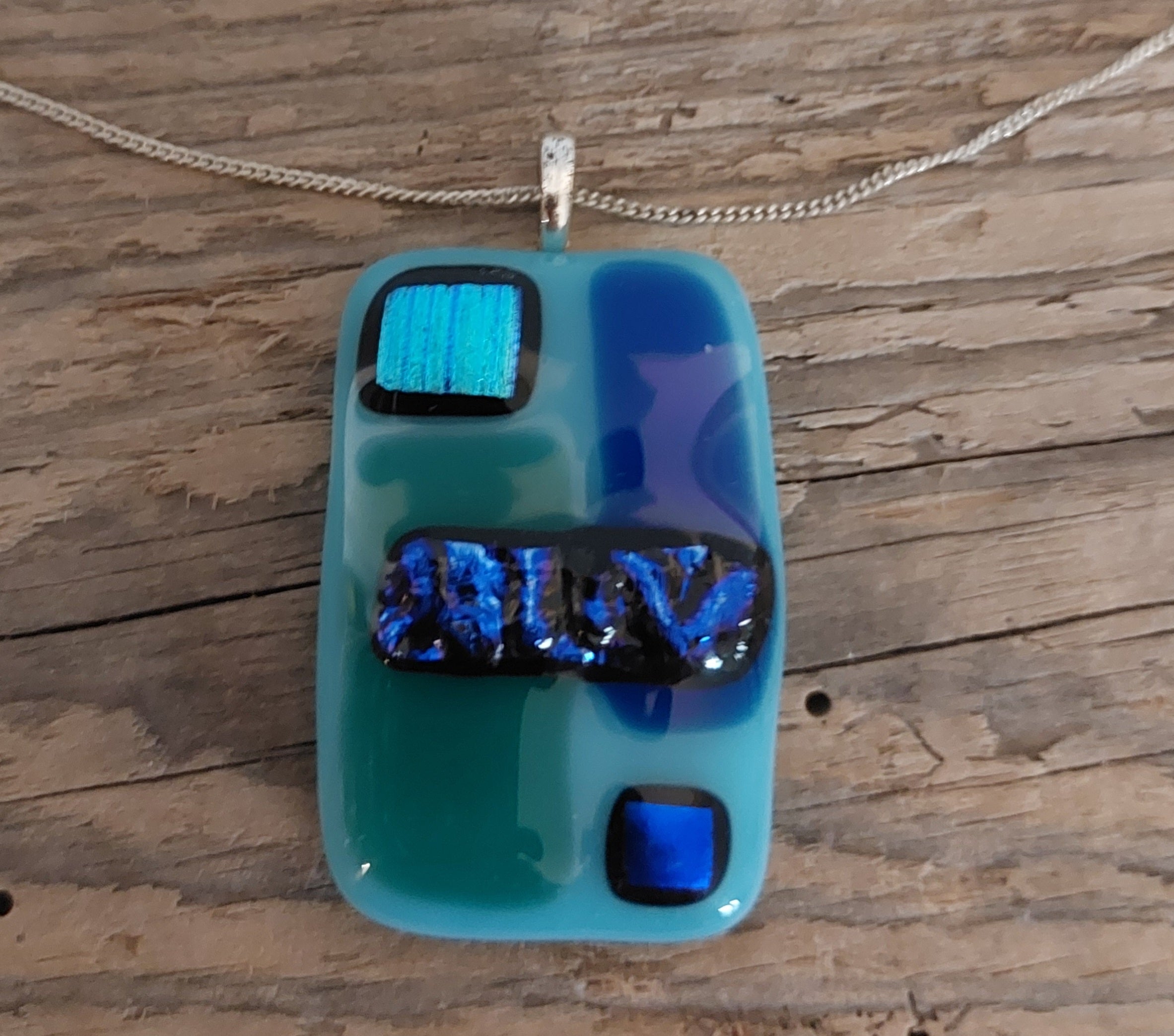Necklace - Fused glass and Dichroic - N106
