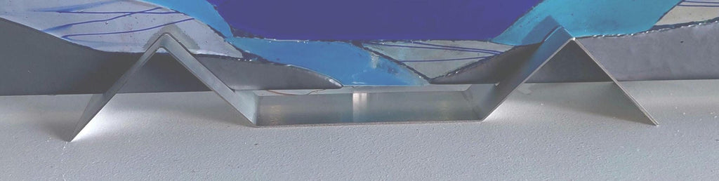 Blue landscape free standing panel