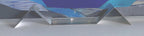 Blue landscape free standing panel
