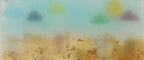 Beach Hut Fused Glass Hanging