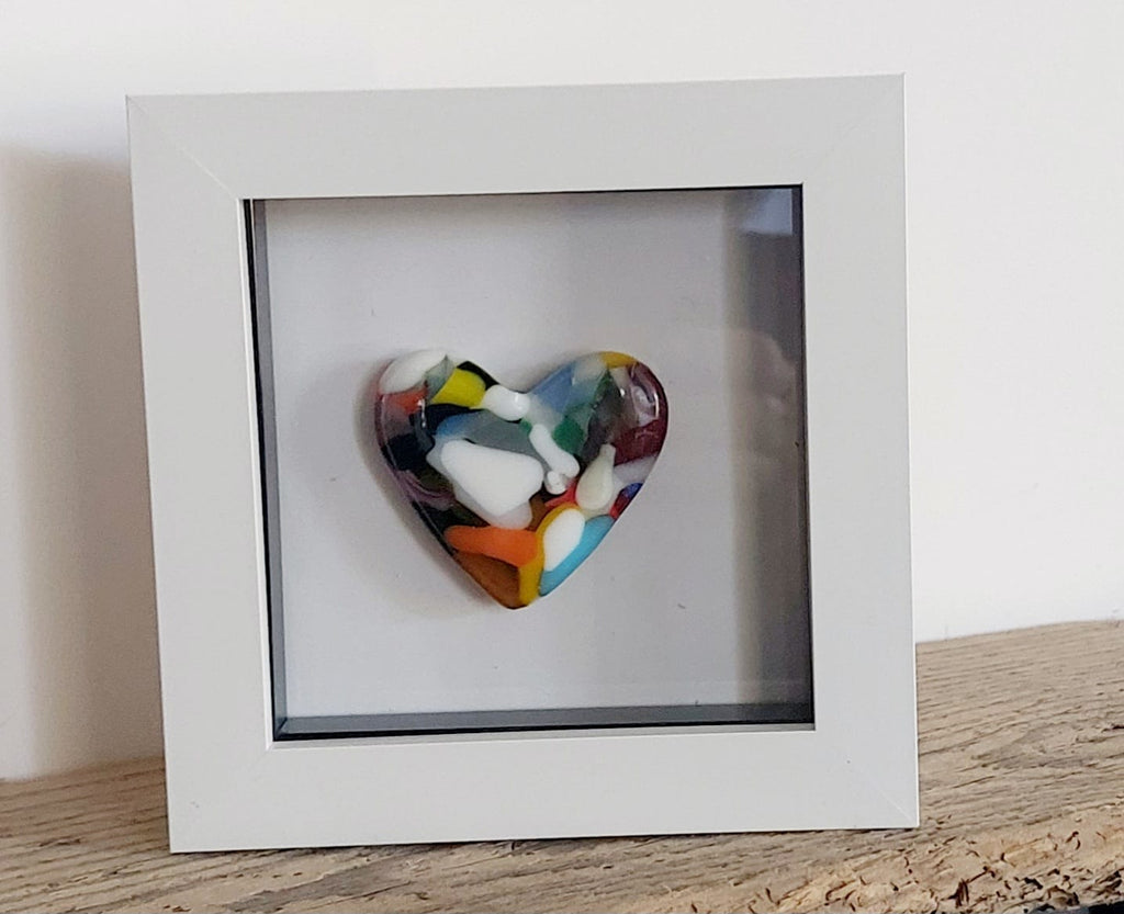 Mini Framed Heart - MULTI COLOURED
