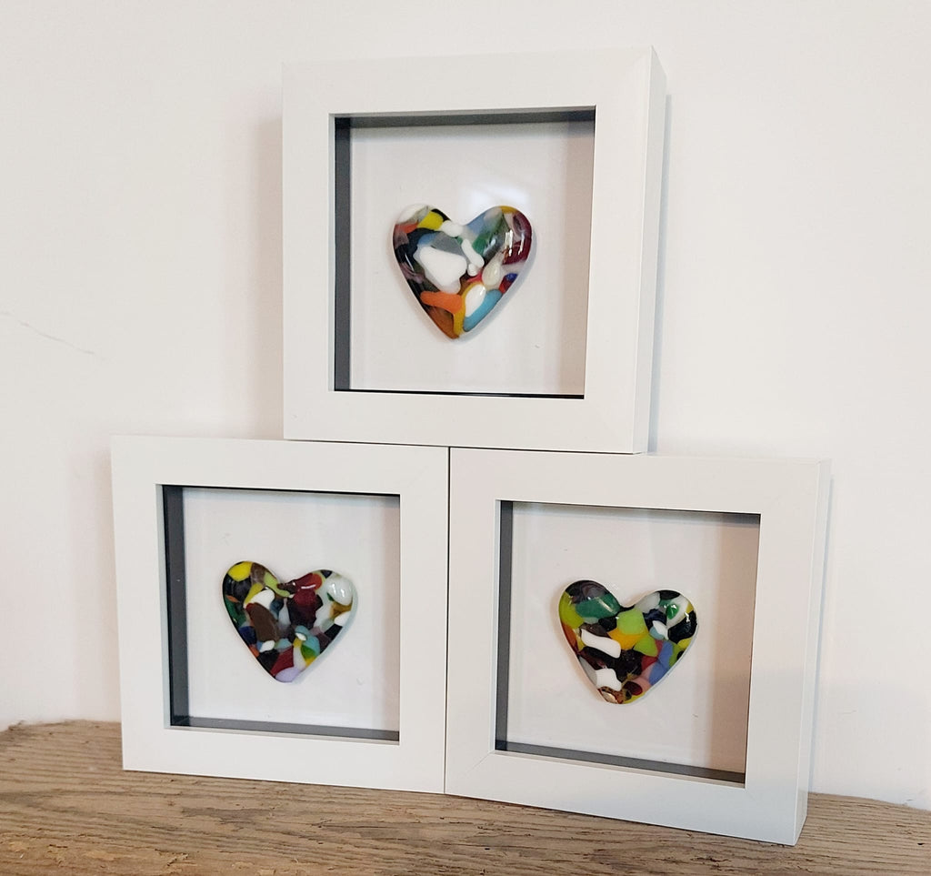 Mini Framed Heart - MULTI COLOURED