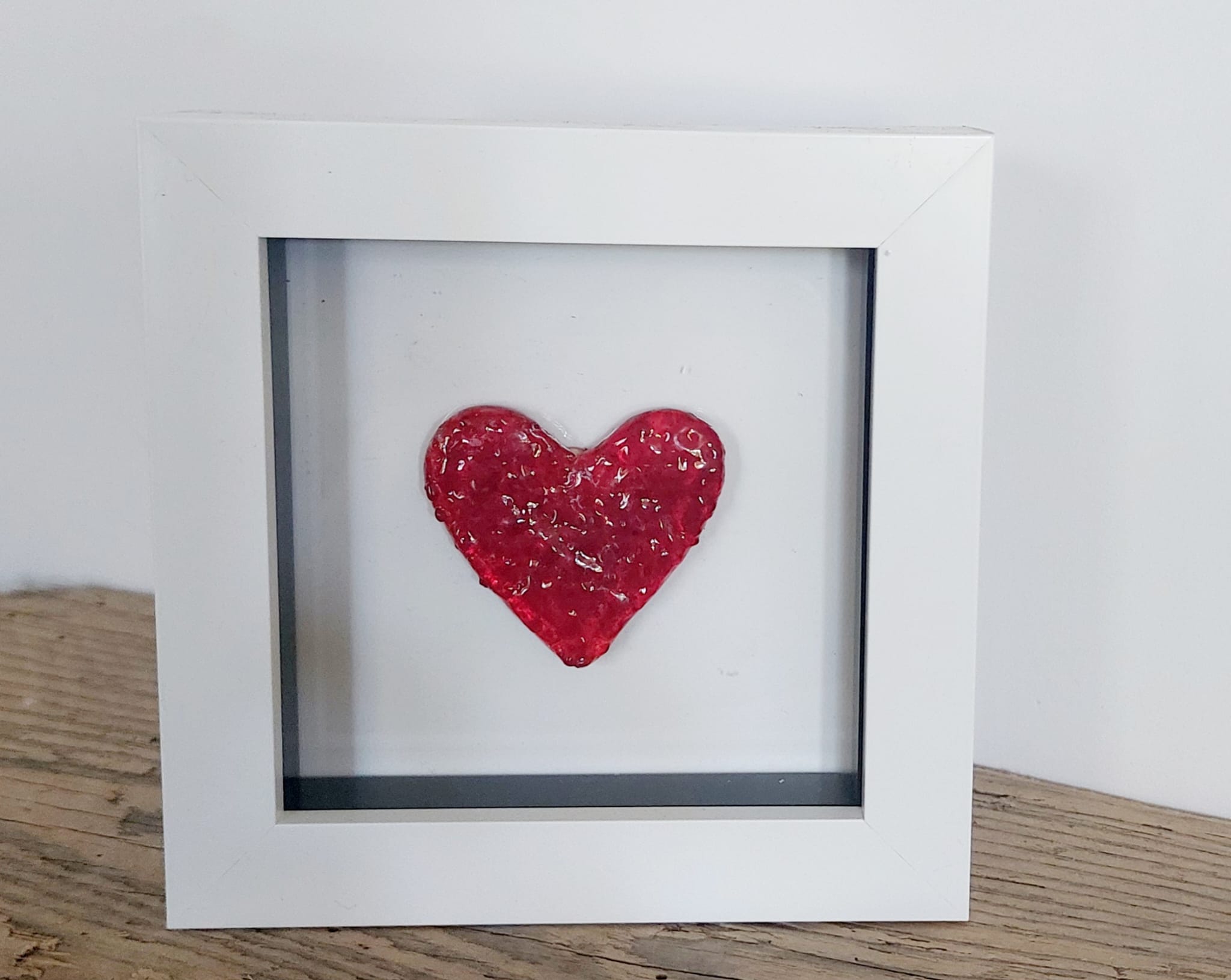 Mini Framed Heart - Red