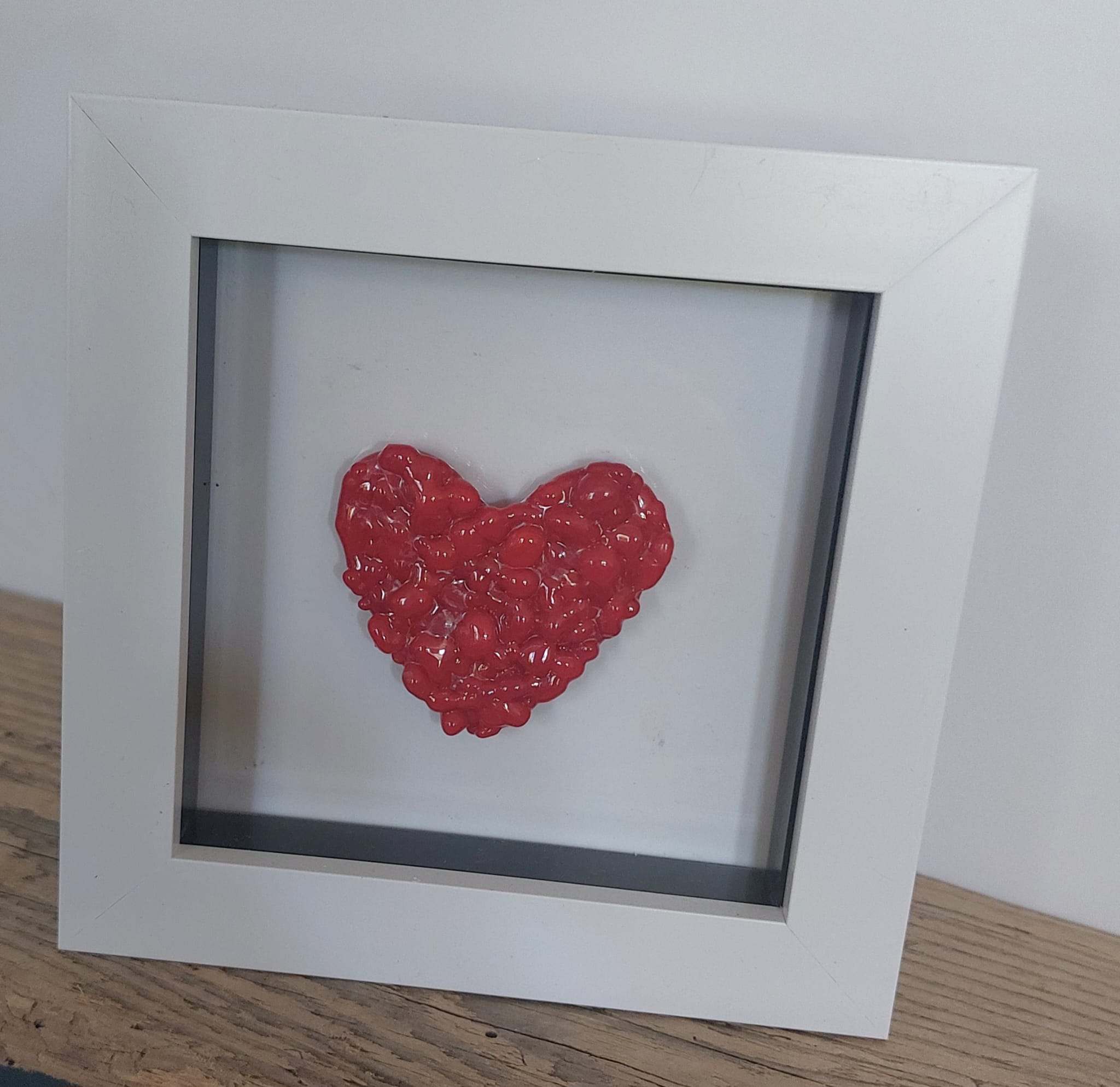 Mini Framed Heart - Red