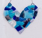 Suncatcher/ Decorative Hanging - Fused Glass Heart