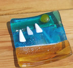 Trinklet dish, with yaught design